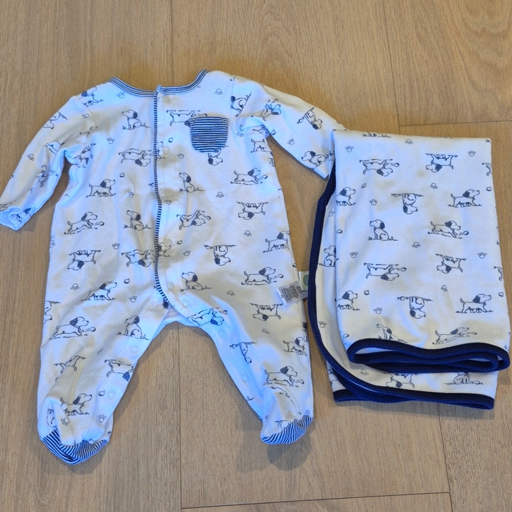Little Me Pajamas 3 Months And Matching Blanket
